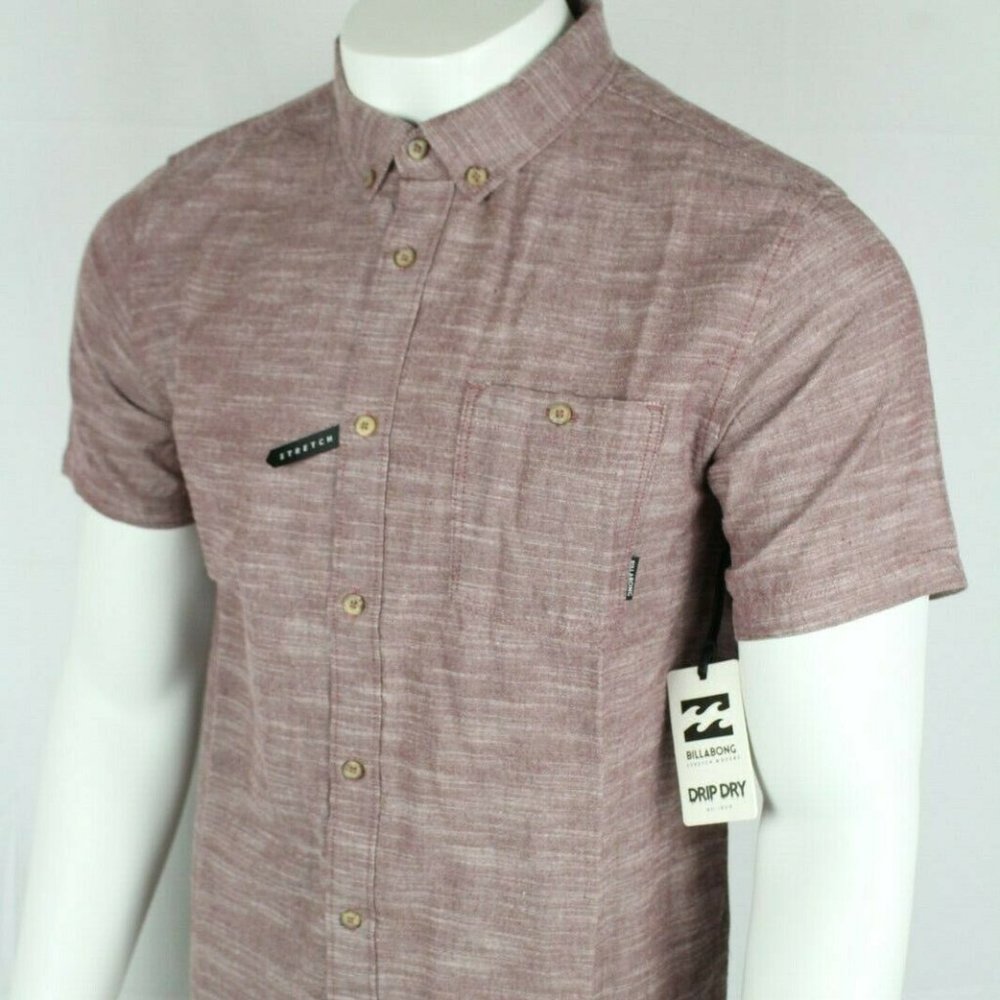 NWT! Billabong Men's All Day Short‎ Sleeve Shirt XL